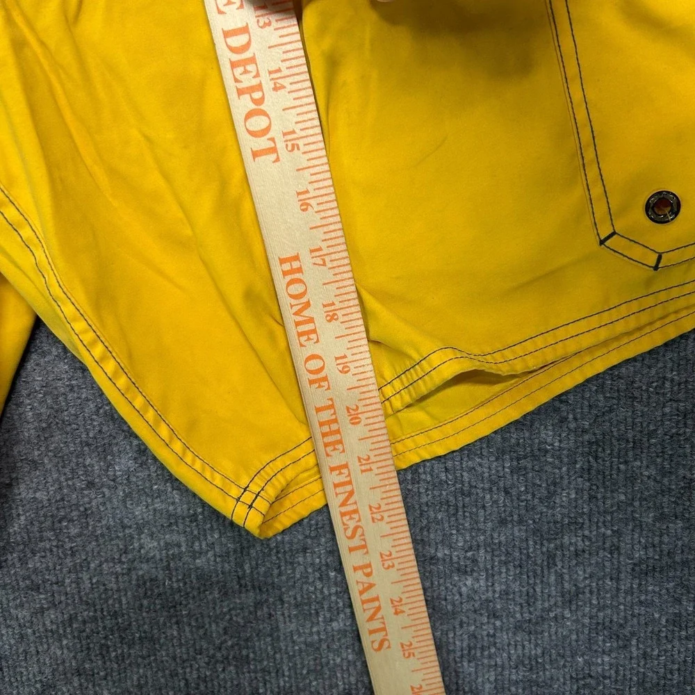 Quiksilver Silver Edition Board Shorts XL Yellow Embroidered Swimwear Y2K - 34‎